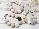 Blessing Crochet Wood Bracelet