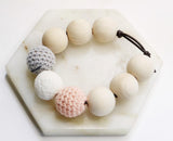 Blessing Crochet Wood Bracelet