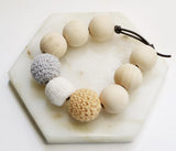 Blessing Crochet Wood Bracelet