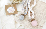 Handknitted Fabric Macramé PomPom