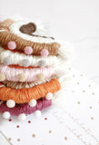 Six Bright Macramé Rainbow