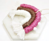Six Bright Macramé Rainbow