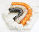 Six Bright Macramé Rainbow