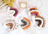 Six Bright Macramé Rainbow