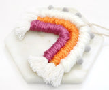 Six Bright Macramé Rainbow