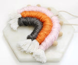 Six Bright Macramé Rainbow