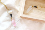 Elegant Raw Quartz Gold Hexagon