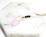 Elegant Raw Quartz Gold Hexagon
