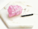 Lava Chain Silver Wired Raw Crystal