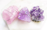Lava Chain Silver Wired Raw Crystal