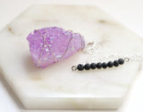 Lava Chain Silver Wired Raw Crystal
