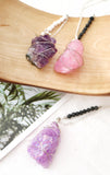 Lava Chain Silver Wired Raw Crystal