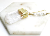 Silver & Gold Capped Natural Quartz