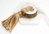 Raw Round Wood with Tassel