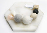 Black Lava PomPom Car Hanging
