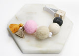 Black Lava PomPom Car Hanging