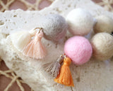 Black Lava PomPom Car Hanging