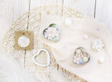 Flower Pom Pom in Heart Tin