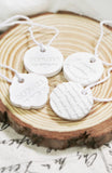 Minimal Marble Round Tag
