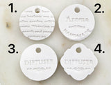Minimal Marble Round Tag