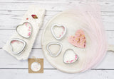Mini Heart Crystal Floral Tin