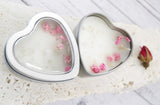 Mini Heart Crystal Floral Tin