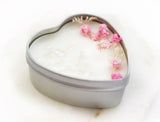 Mini Heart Crystal Floral Tin