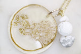 Golden Wood Plate Crystal Wax