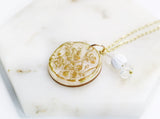 Golden Wood Plate Crystal Wax
