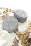Zen Charcoal Gold Flake Round Bath Bomb