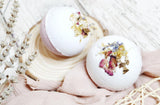 Elegant Pink Gold Flake & Herbs Bath Bomb