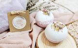 Elegant Pink Gold Flake & Herbs Bath Bomb