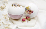 Elegant Pink Gold Flake & Herbs Bath Bomb