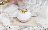 Elegant Pink Gold Flake & Herbs Bath Bomb
