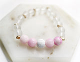 Aqua Blu & Pink Dyed Jade