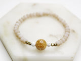Gold Foil Jade Perlen