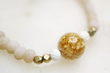 Gold Foil Jade Perlen