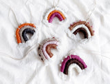 Six Bright Macramé Rainbow
