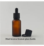 Amber Frosted Dropper Bottle