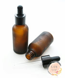 Amber Frosted Dropper Bottle