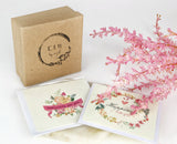 Cute Big Wood Elephant Bird Plate Silicon Marble