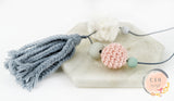 Three Colours Crochet Pom Pom Tassel