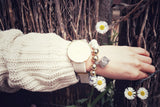 Golden Square Locket Howlite