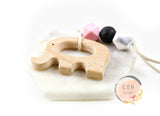 Cute Big Wood Elephant Bird Plate Silicon Marble